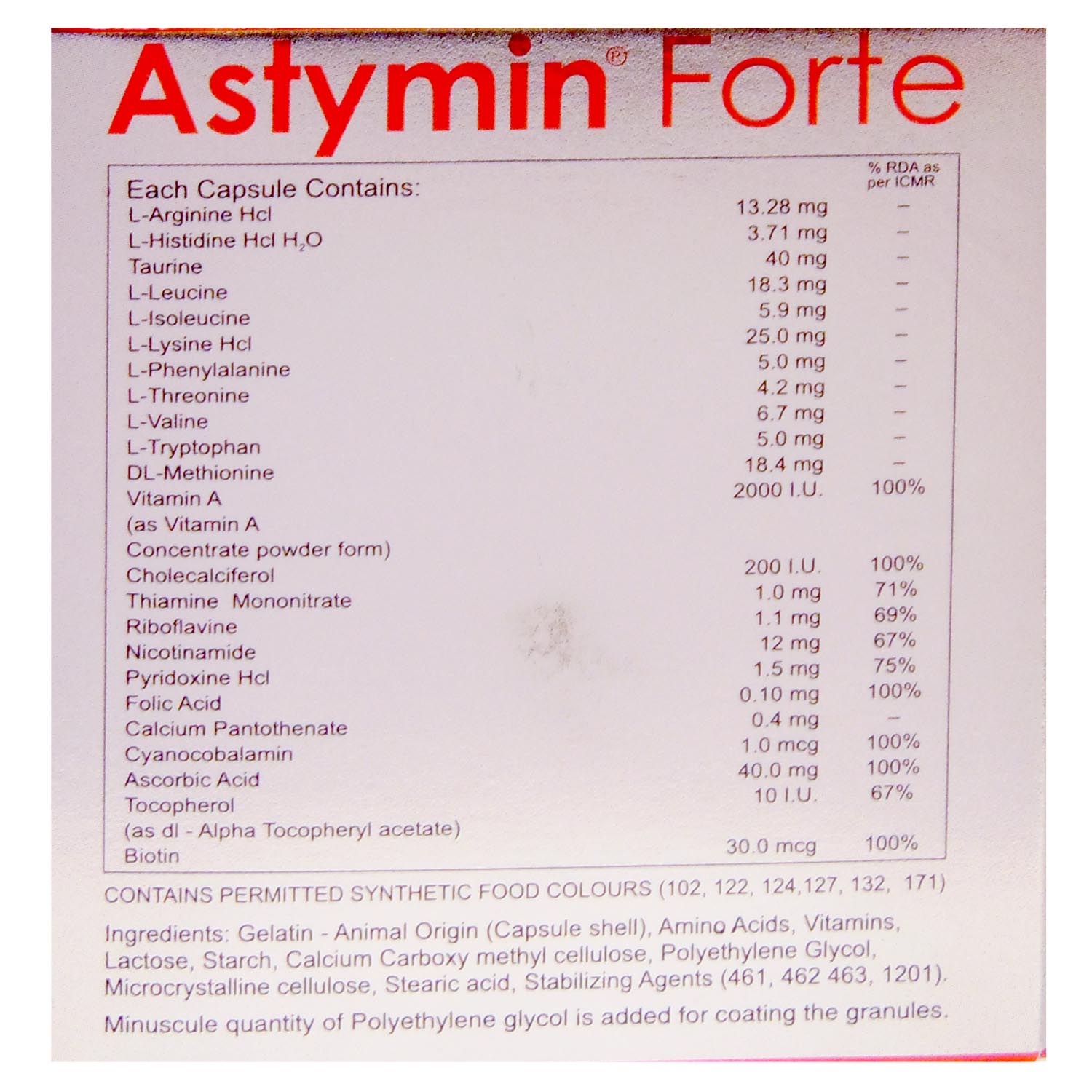 Astymin Forte Capsule 10's Astymin Forte Capsule 10's