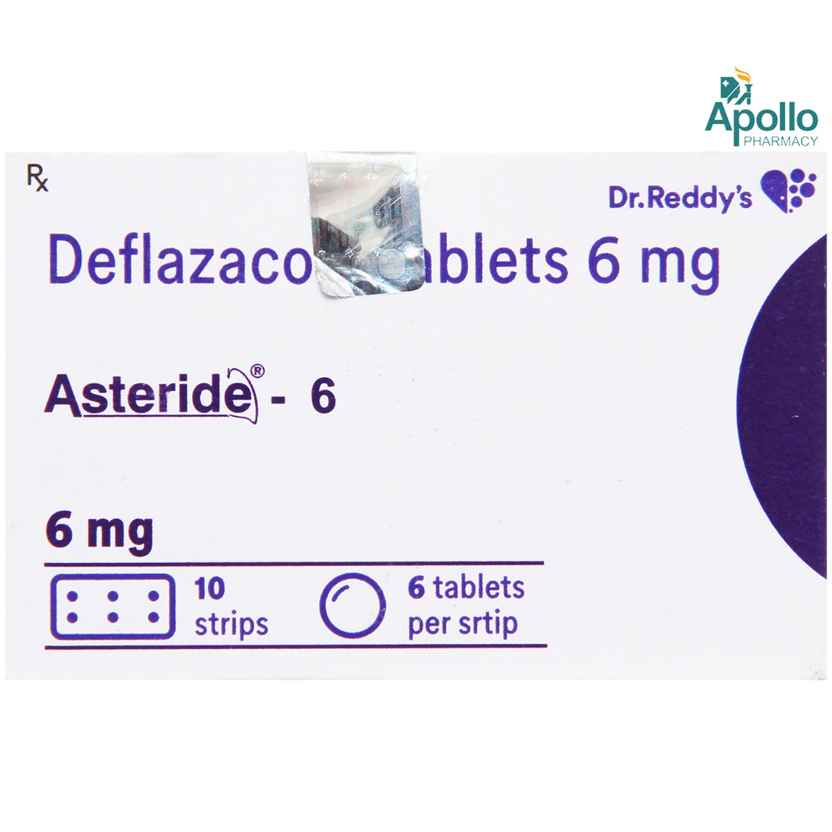 Asteride 6 mg Tablet 6's, Pack of 6 TabletS Asteride 6 mg Tablet 6's, Pack of 6 TabletS