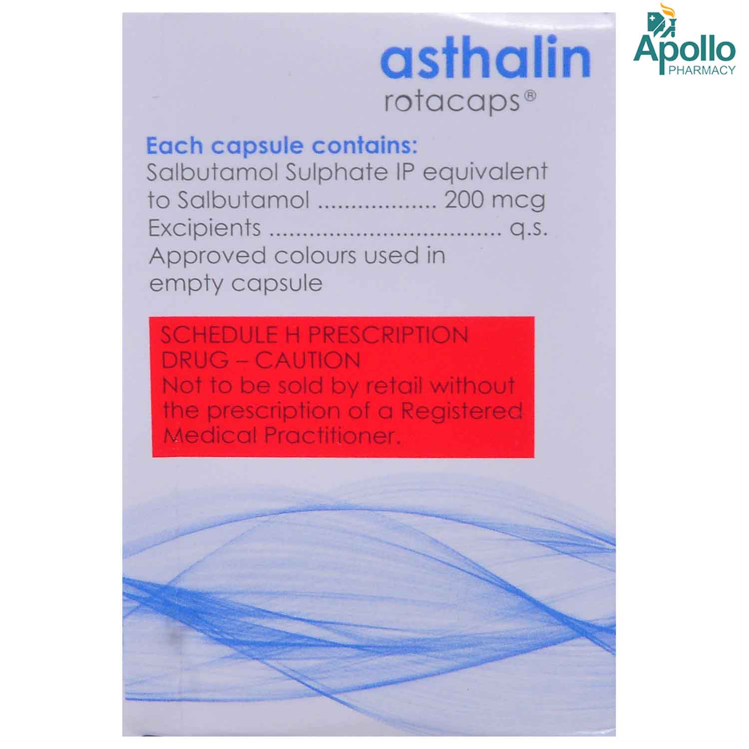 Asthalin 200 mcg Rotacaps 60's Asthalin 200 mcg Rotacaps 60's