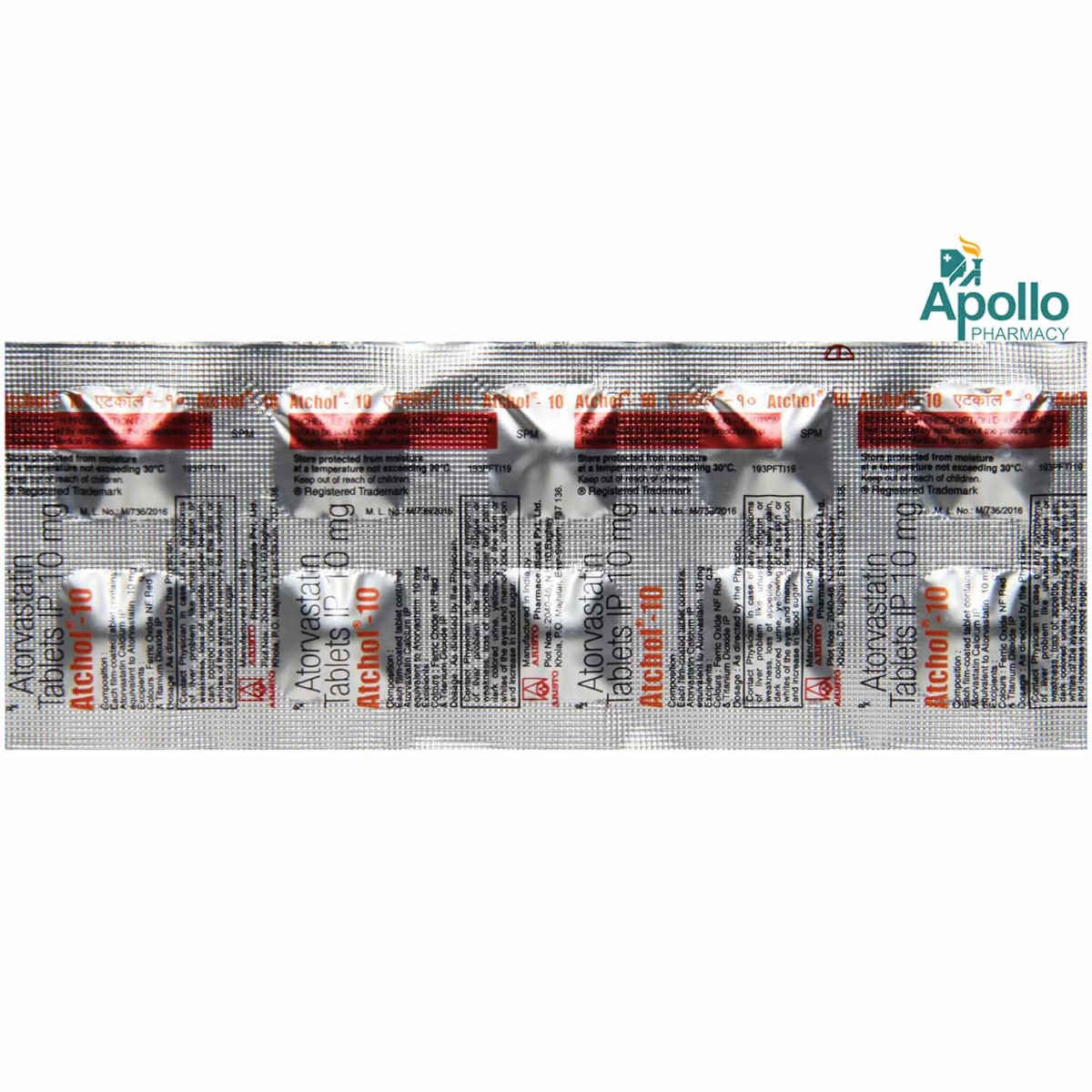 Atchol 10 Tablet 10's, Pack of 10 TABLETS Atchol 10 Tablet 10's, Pack of 10 TABLETS