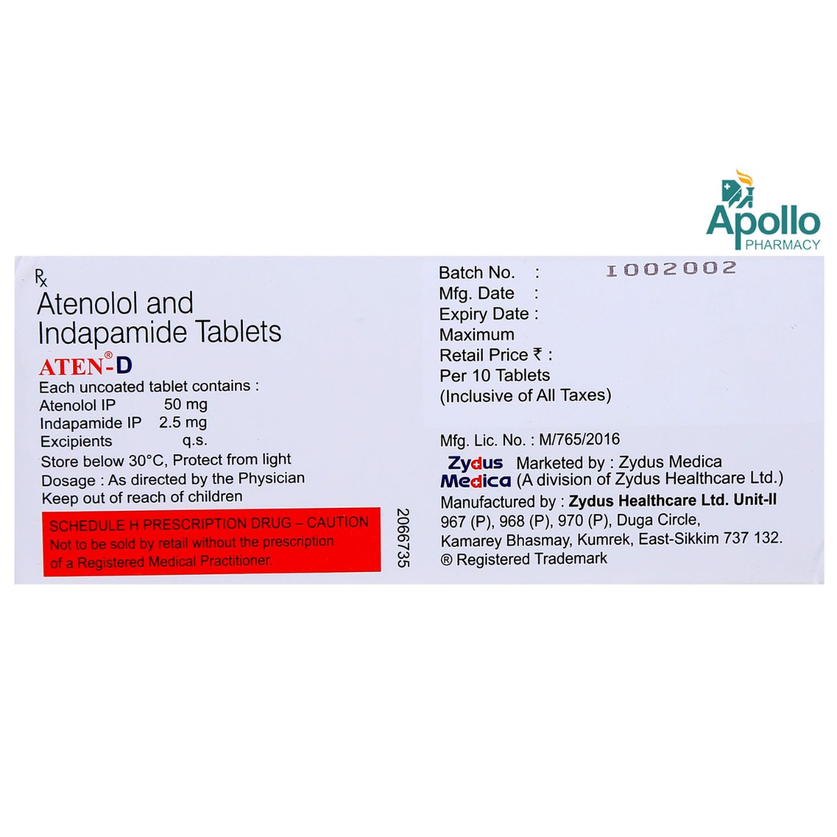 Aten-D Tablet 10's, Pack of 10 TABLETS Aten-D Tablet 10's, Pack of 10 TABLETS