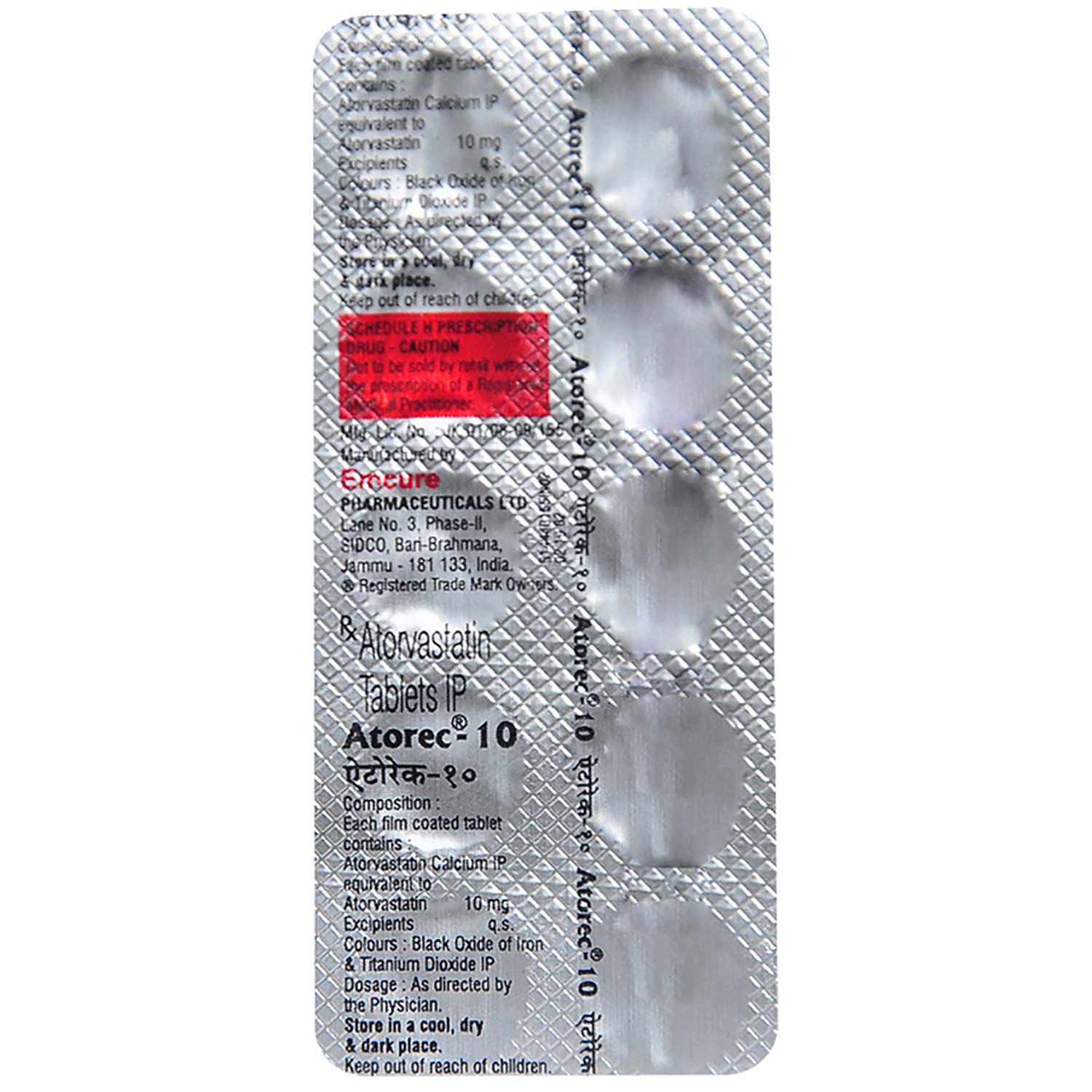 Atorec-10 Tablet 10's, Pack of 10 TABLETS Atorec-10 Tablet 10's, Pack of 10 TABLETS