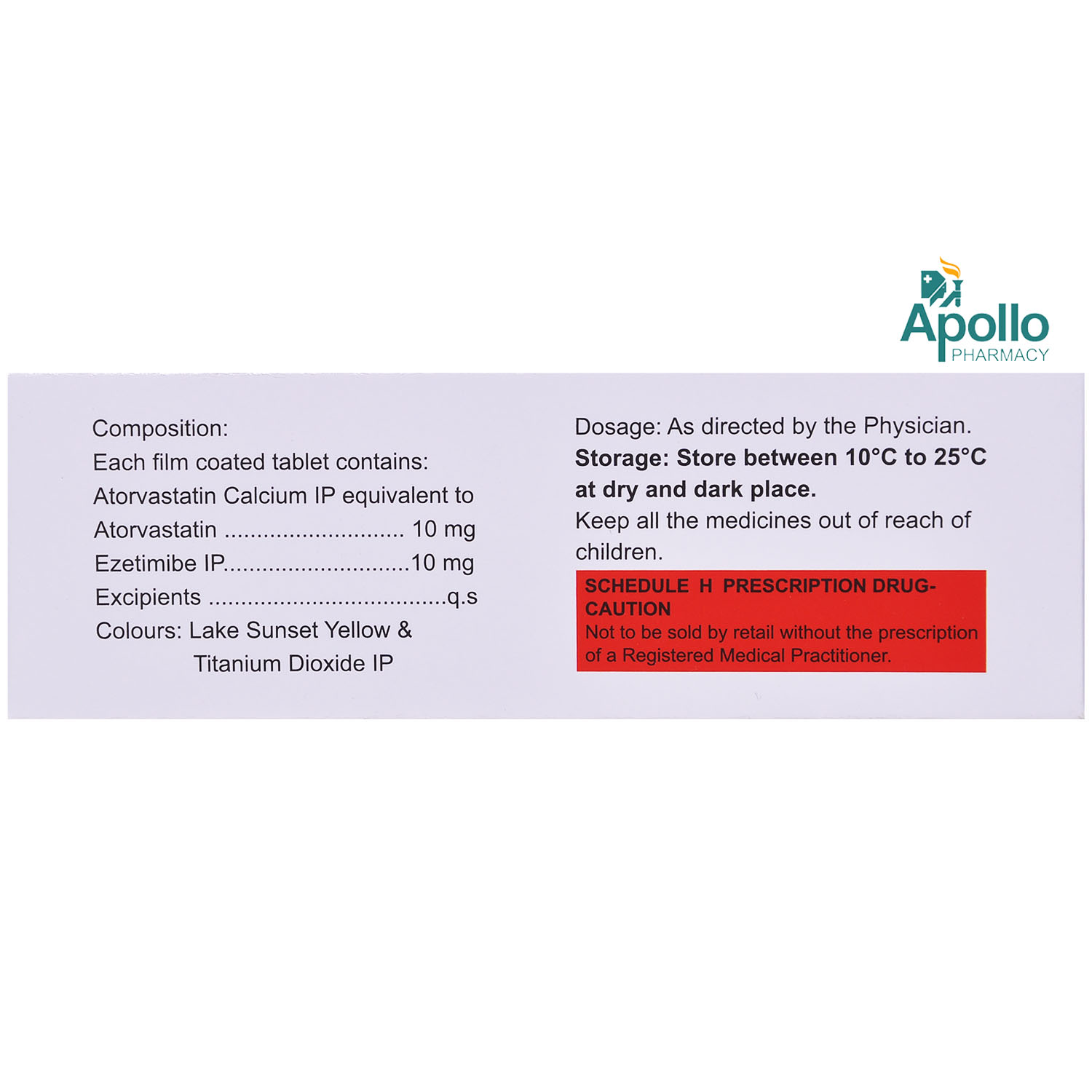 Atorsave EZ 10 Tablet 10's, Pack of 10 TABLETS Atorsave EZ 10 Tablet 10's, Pack of 10 TABLETS