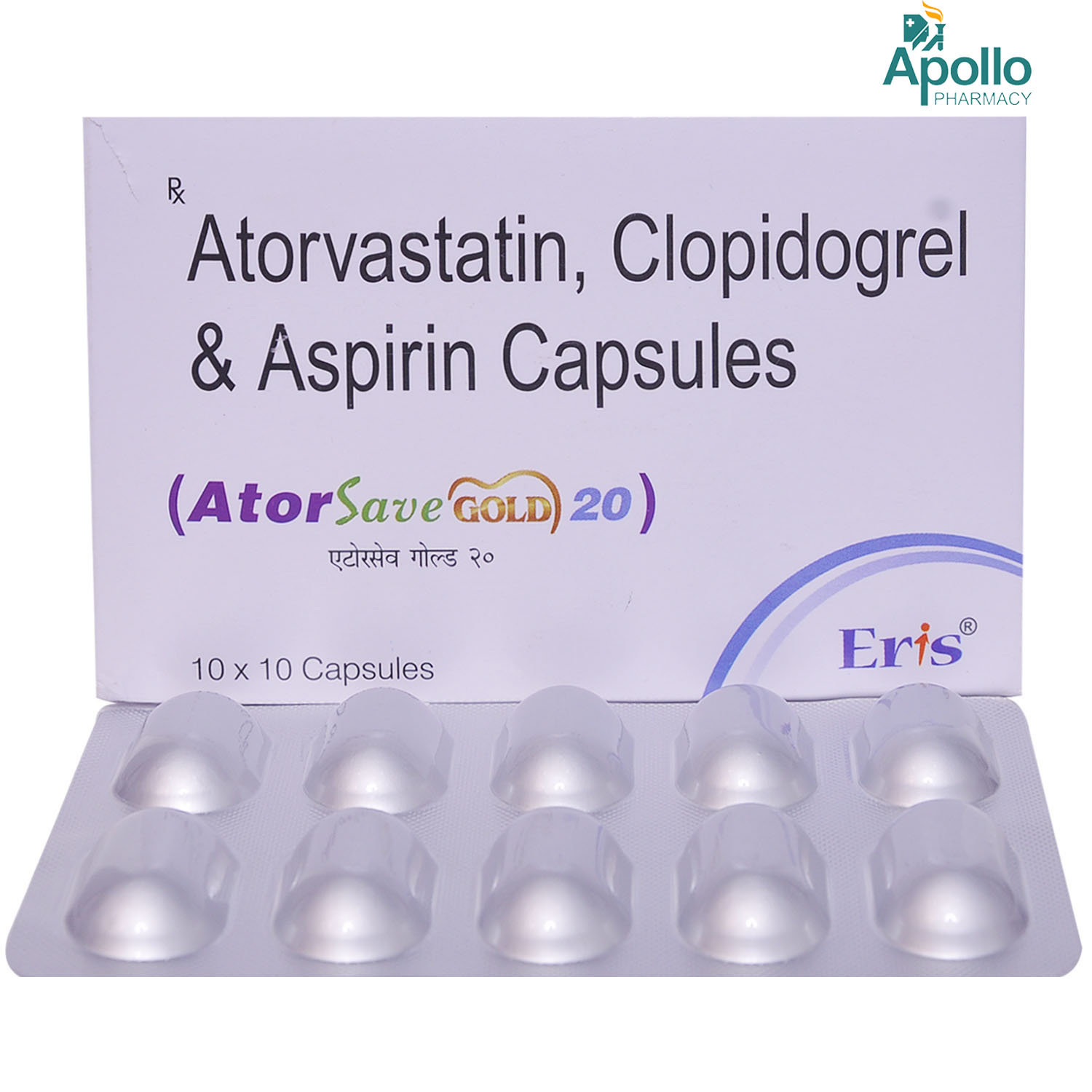 ATORSAVE GOLD 20MG CAPSULE 10'S, Pack of 10 CapsuleS ATORSAVE GOLD 20MG CAPSULE 10'S, Pack of 10 CapsuleS