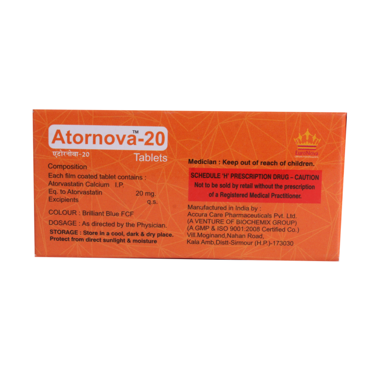 Atornova-20 Tablet 10's, Pack of 10 TABLETS Atornova-20 Tablet 10's, Pack of 10 TABLETS