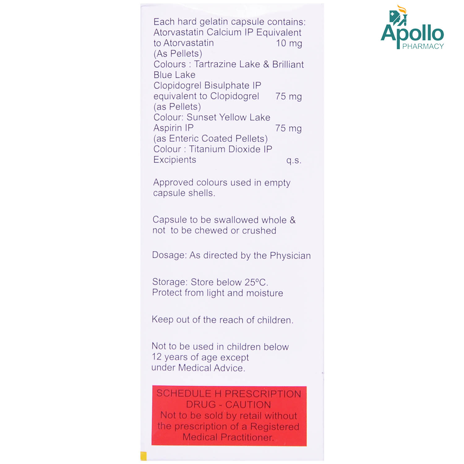 Atorva Gold 10mg Capsule 15s, Pack of 15 CapsuleS Atorva Gold 10mg Capsule 15s, Pack of 15 CapsuleS