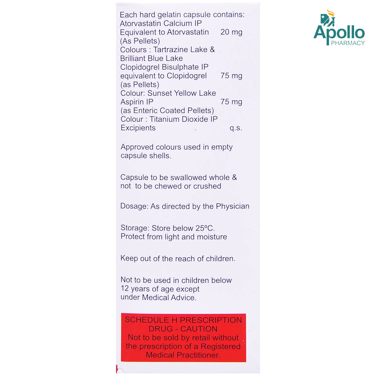 Atorva Gold 20 Capsule 15's, Pack of 15 CapsuleS Atorva Gold 20 Capsule 15's, Pack of 15 CapsuleS