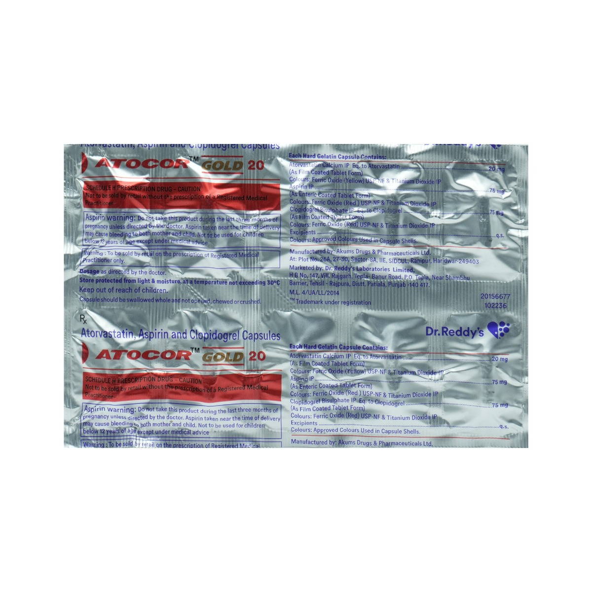 Atocor Gold 20 Capsule 10's, Pack of 10 CAPSULES Atocor Gold 20 Capsule 10's, Pack of 10 CAPSULES