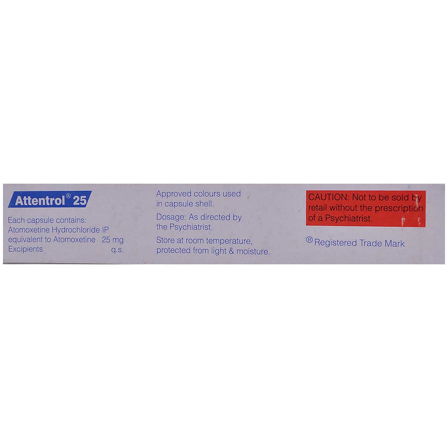 Attentrol 25 Capsule 10's, Pack of 10 CapsuleS Attentrol 25 Capsule 10's, Pack of 10 CapsuleS