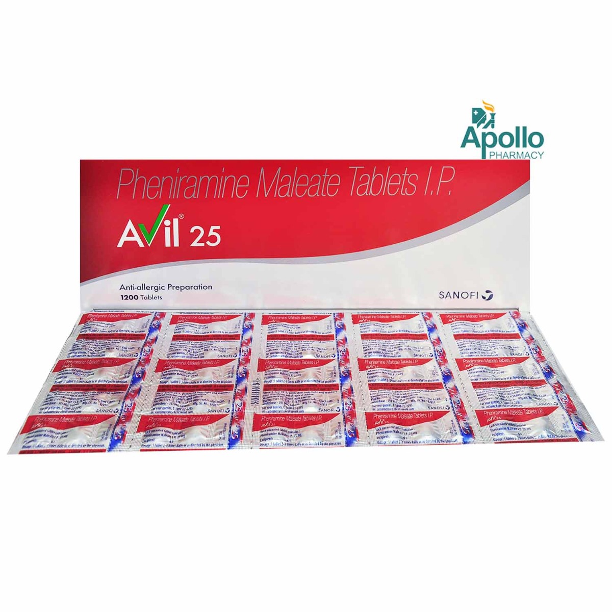 Avil 25 Tablet 15's, Pack of 15 TabletS Avil 25 Tablet 15's, Pack of 15 TabletS