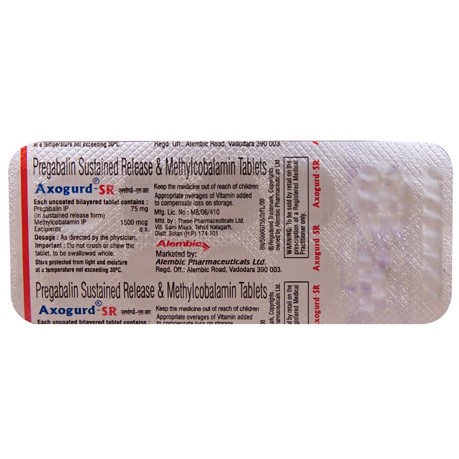 Axogurd-SR Tablet 10's, Pack of 10 Axogurd-SR Tablet 10's, Pack of 10