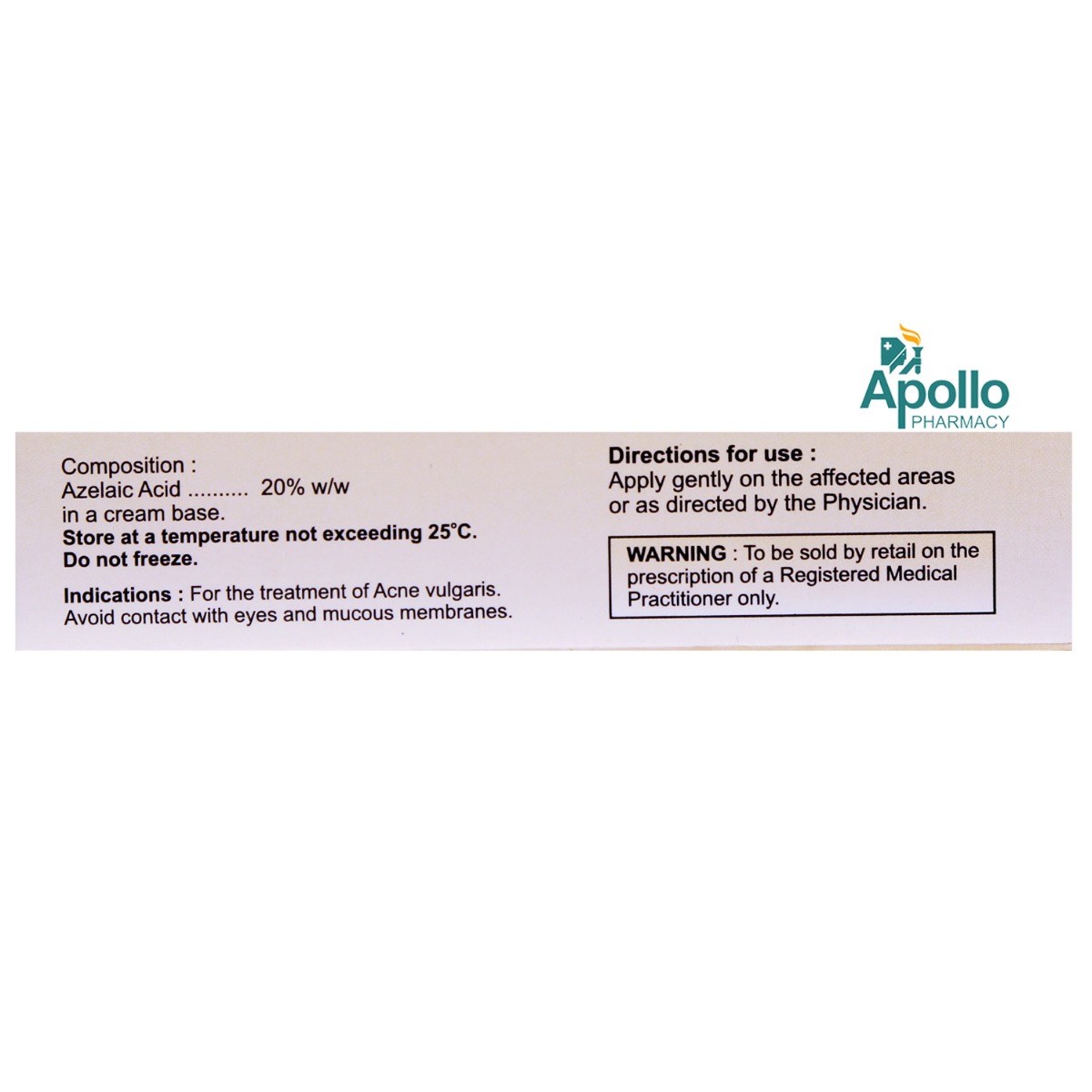 Aziderm 20% Cream 15 gm, Pack of 1 CREAM Aziderm 20% Cream 15 gm, Pack of 1 CREAM