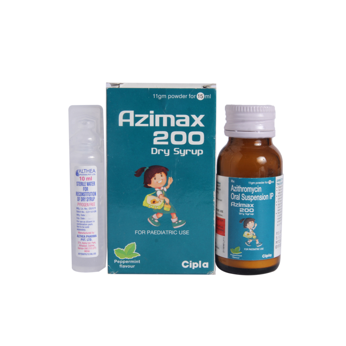 Azimax 200 Peppermint Flavour Dry Syrup 15 ml, Pack of 1 Syrup Azimax 200 Peppermint Flavour Dry Syrup 15 ml, Pack of 1 Syrup