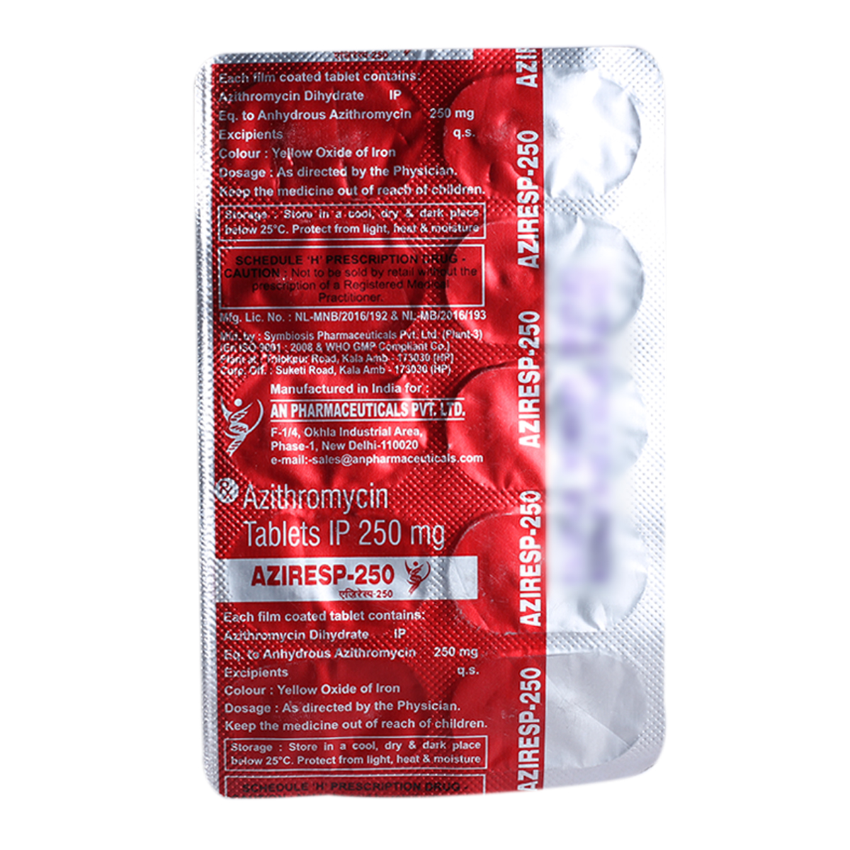 Aziresp 250 Tablet 10's, Pack of 10 TABLETS Aziresp 250 Tablet 10's, Pack of 10 TABLETS