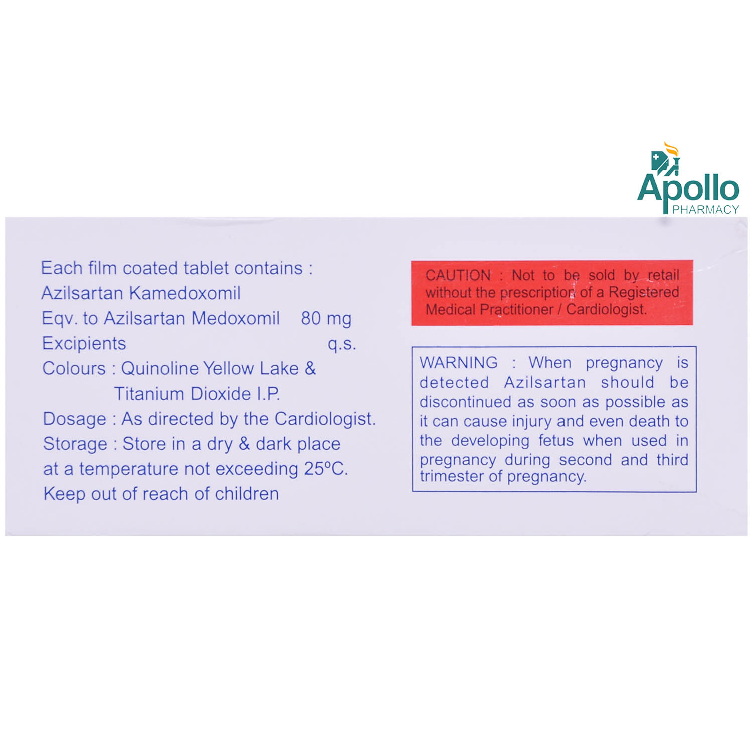 Azildac 80 Tablet 10's, Pack of 10 TabletS Azildac 80 Tablet 10's, Pack of 10 TabletS