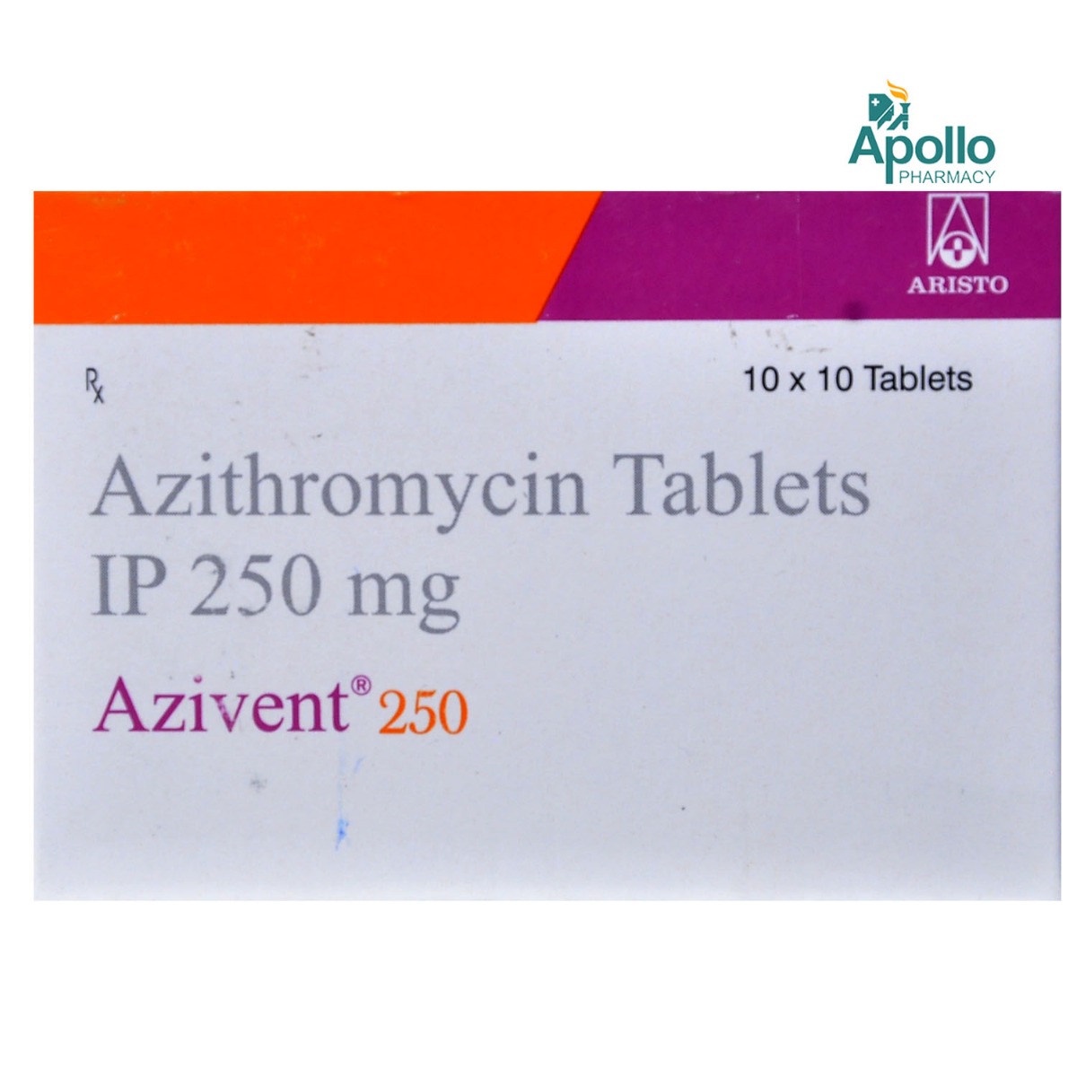 Azivent 250 mg Tablet 10's, Pack of 10 TABLETS Azivent 250 mg Tablet 10's, Pack of 10 TABLETS