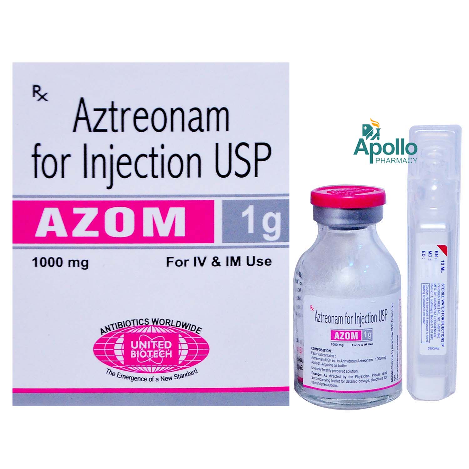 Azom 1 gm Injection 1's, Pack of 1 Injection Azom 1 gm Injection 1's, Pack of 1 Injection
