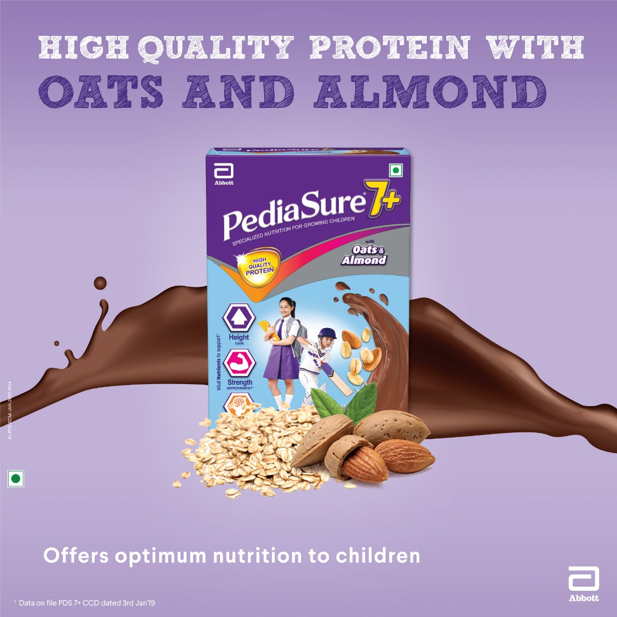 Pediasure 7+ Chocolate Flavour Specialized Nutrition Powder for Growing Children, 800 gm, Pack of 1 Pediasure 7+ Chocolate Flavour Specialized Nutrition Powder for Growing Children, 800 gm, Pack of 1