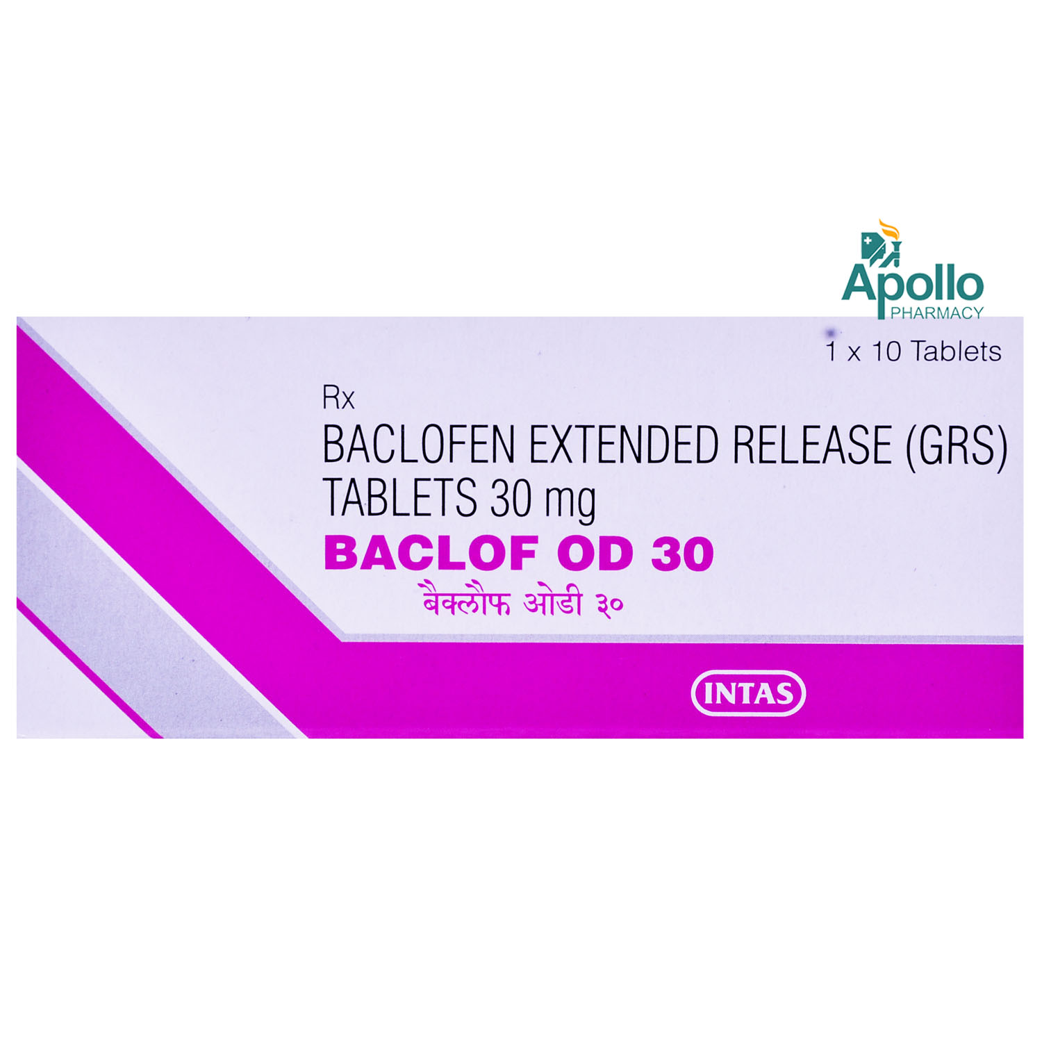 Baclof OD 30 Tablet 10's, Pack of 10 TABLETS Baclof OD 30 Tablet 10's, Pack of 10 TABLETS