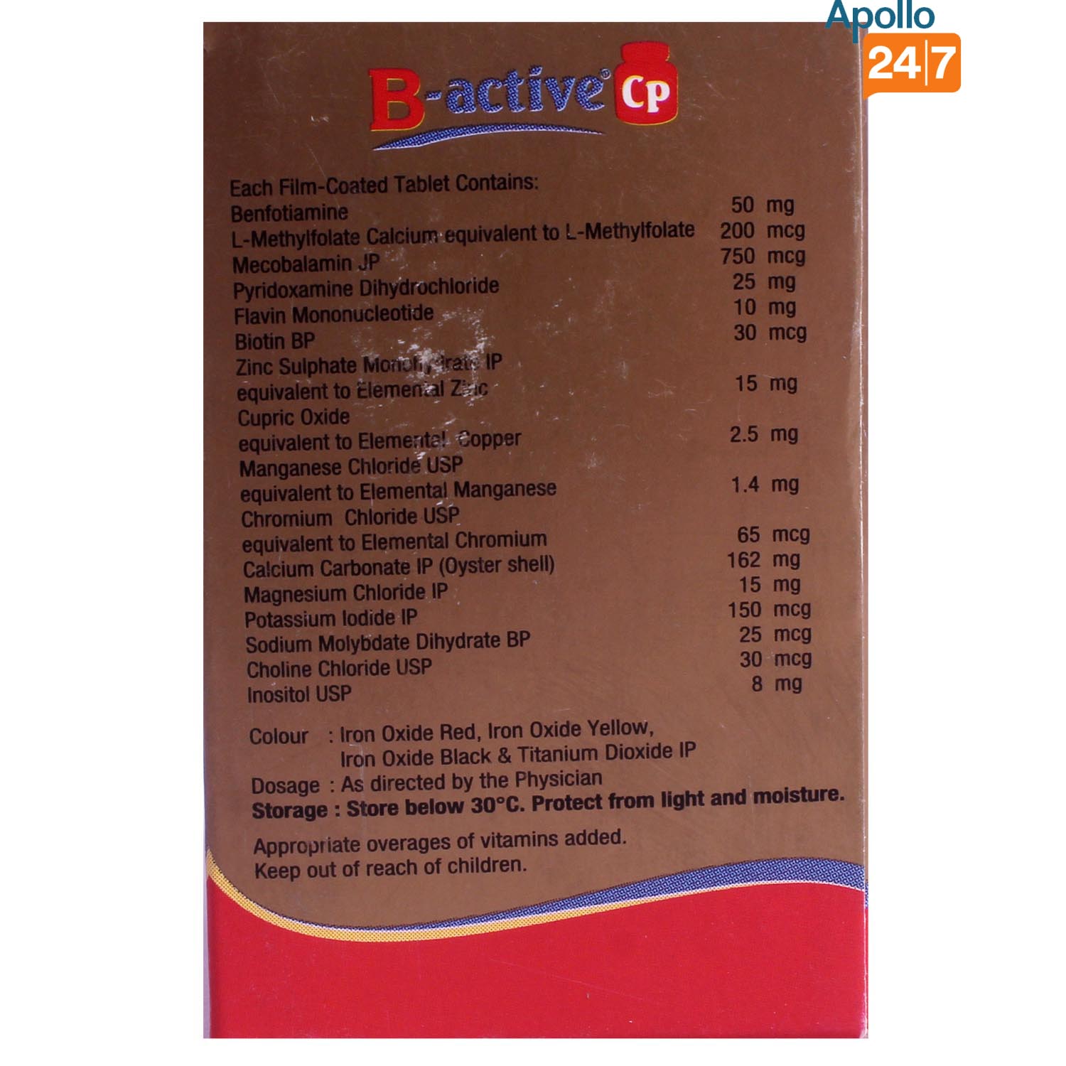 B-Active CP Tablet 30's, Pack of 1 TABLET B-Active CP Tablet 30's, Pack of 1 TABLET