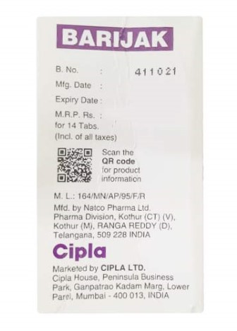 Barijak Tablet 14's, Pack of 1 TABLET Barijak Tablet 14's, Pack of 1 TABLET