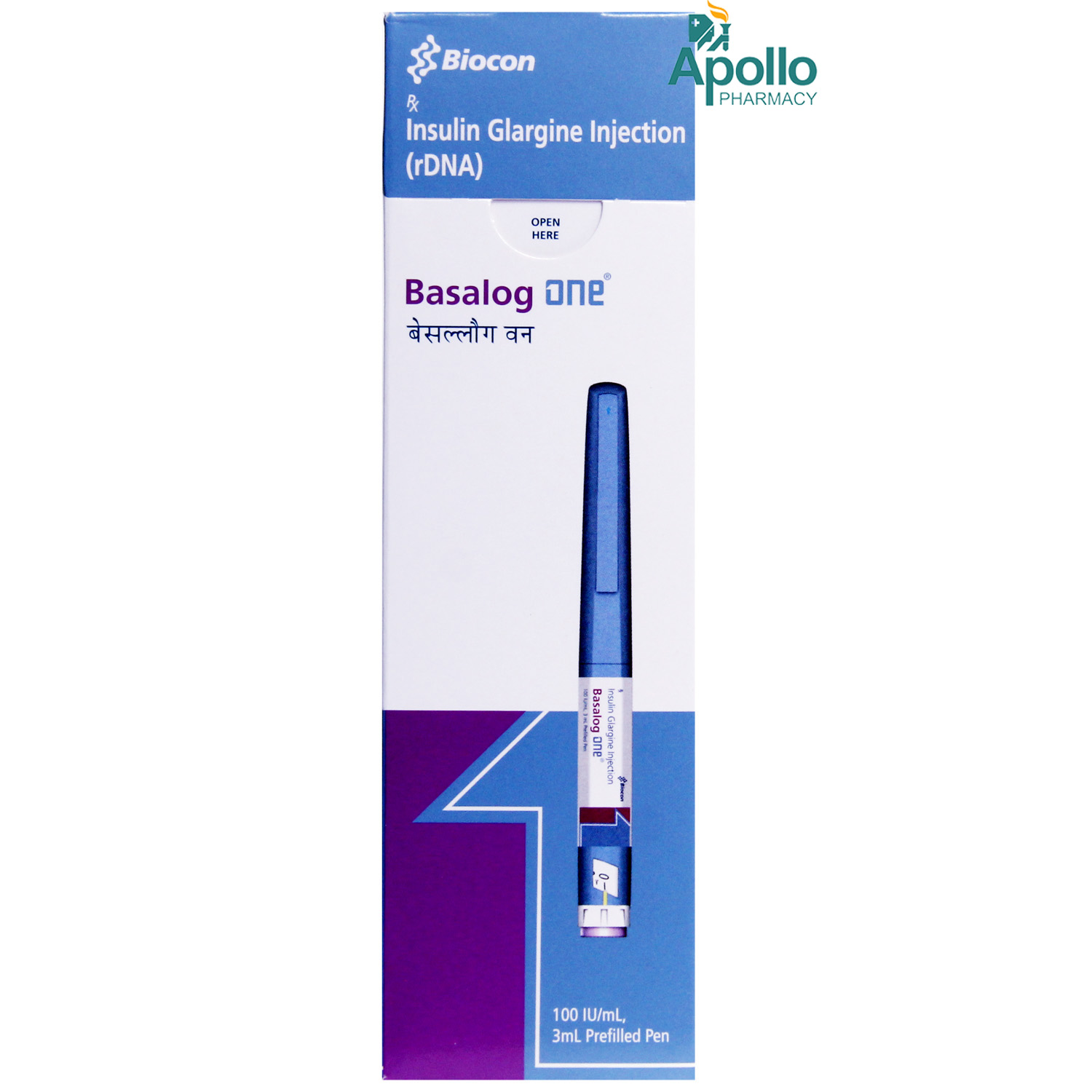 Buy Basalog One 100IU/ml Injection 3 ml Online