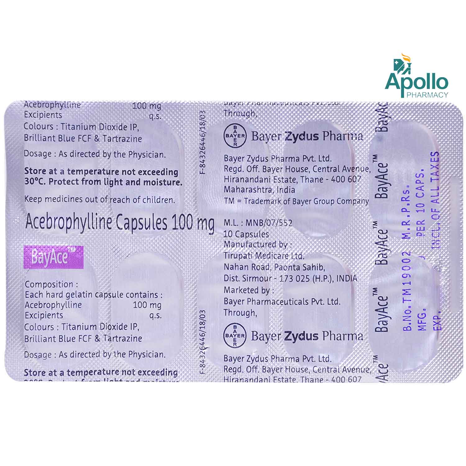 Bayace Capsule 10's, Pack of 10 CapsuleS Bayace Capsule 10's, Pack of 10 CapsuleS