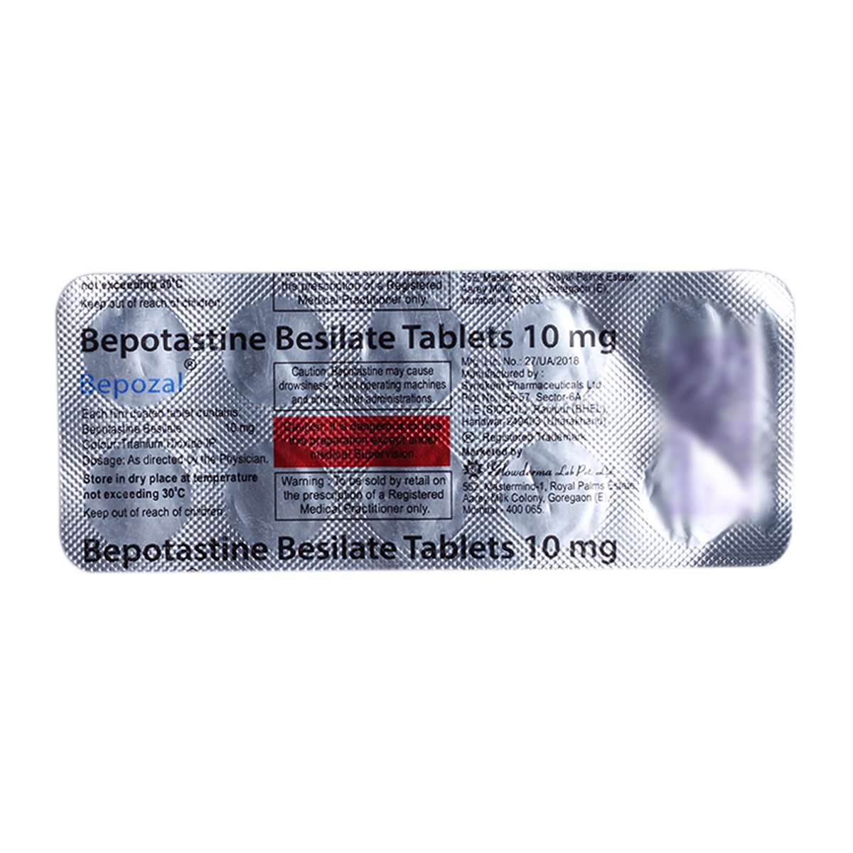 Bepozal 10 Tablet 10's, Pack of 10 TABLETS Bepozal 10 Tablet 10's, Pack of 10 TABLETS