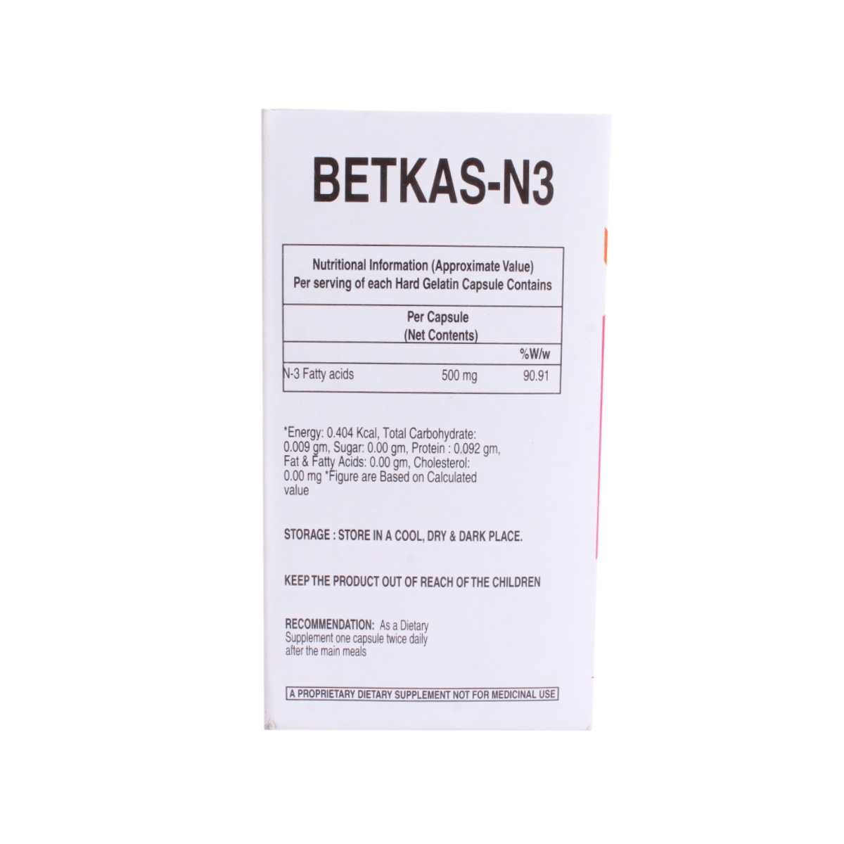 Betkas-N3 500Mg Capsule 15'S, Pack of 1 Capsule Betkas-N3 500Mg Capsule 15'S, Pack of 1 Capsule