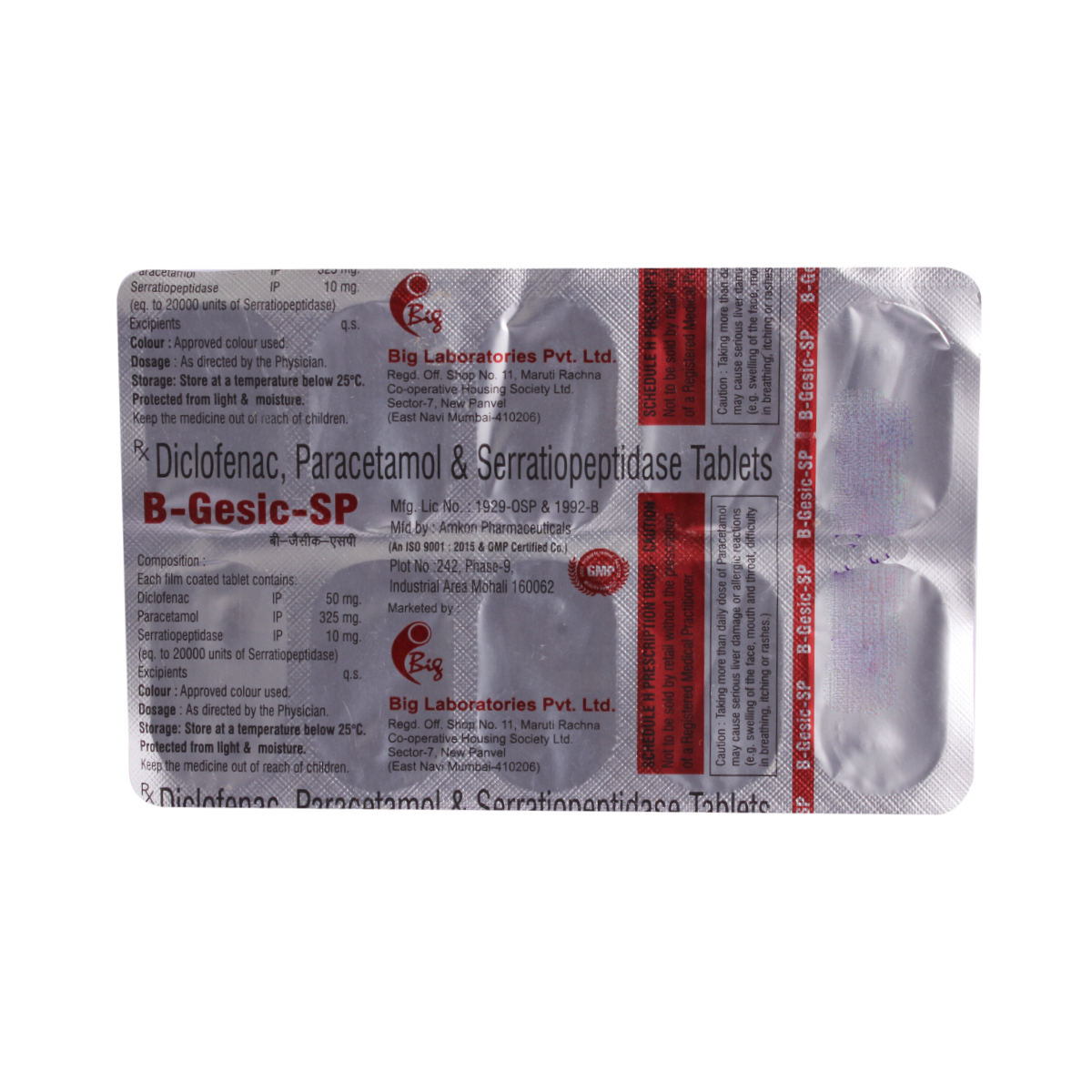 B-Gesic-SP Tablet 10's, Pack of 10 TABLETS B-Gesic-SP Tablet 10's, Pack of 10 TABLETS