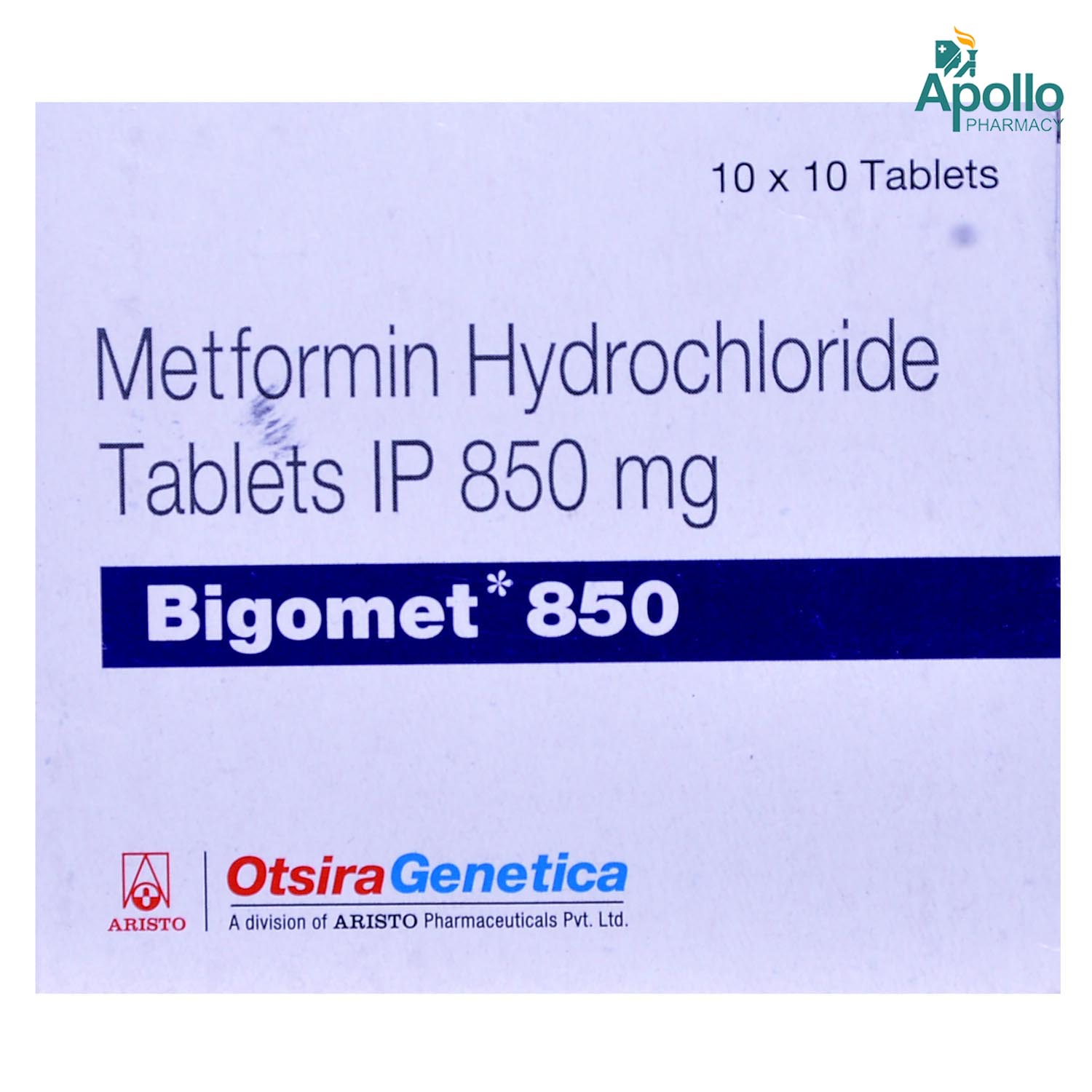 Buy Bigomet 850mg Tablet 10's Online