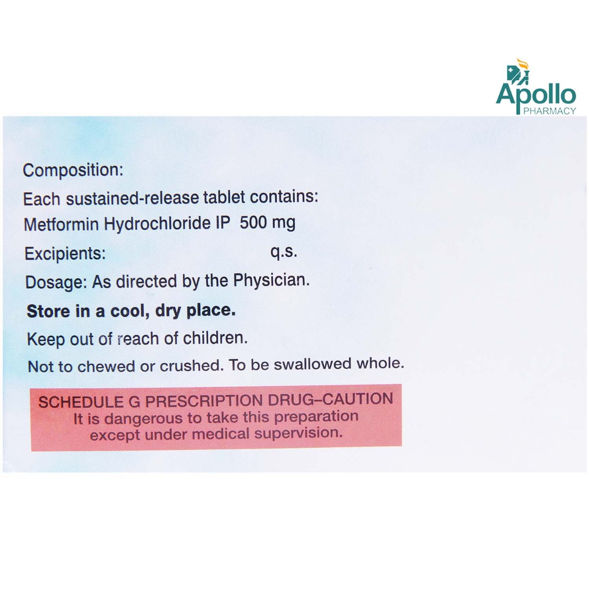 Bigomet SR 500 Tablet 10's, Pack of 10 TABLETS Bigomet SR 500 Tablet 10's, Pack of 10 TABLETS