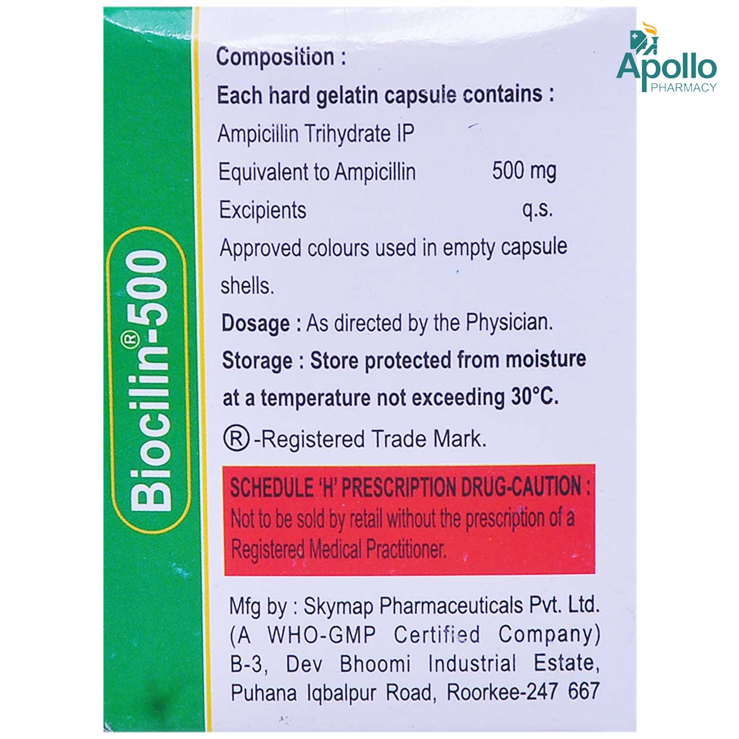 Biocilin 500 mg Tablet 10's, Pack of 10 TABLETS Biocilin 500 mg Tablet 10's, Pack of 10 TABLETS
