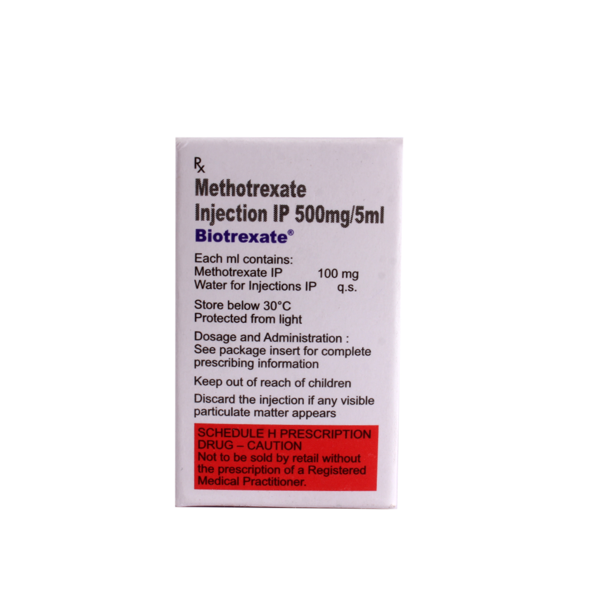 Biotrexate 500 mg Injection 5 ml, Pack of 1 INJECTION Biotrexate 500 mg Injection 5 ml, Pack of 1 INJECTION