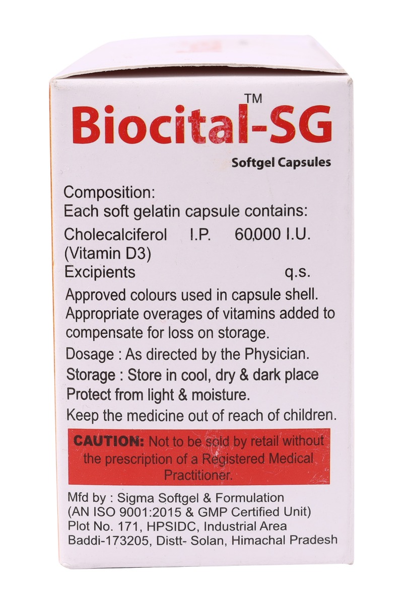 Biocital SG Capsule 4's, Pack of 4 CapsuleS Biocital SG Capsule 4's, Pack of 4 CapsuleS