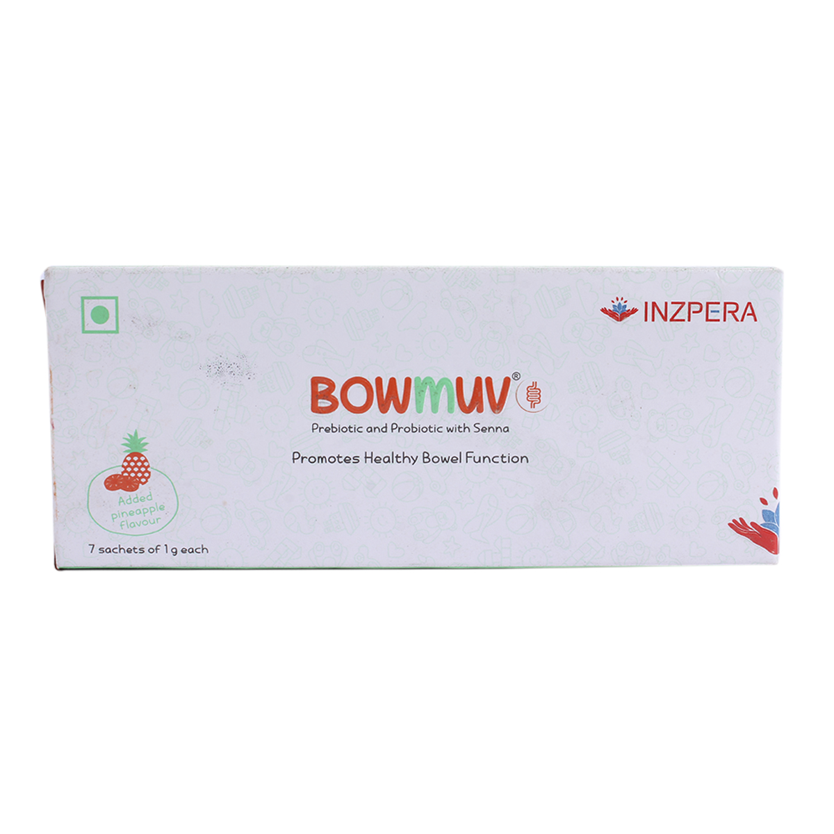 Bowmuv Pineapple Flavour Sachet 7 x 1 gm, Pack of 1 Sachet Bowmuv Pineapple Flavour Sachet 7 x 1 gm, Pack of 1 Sachet