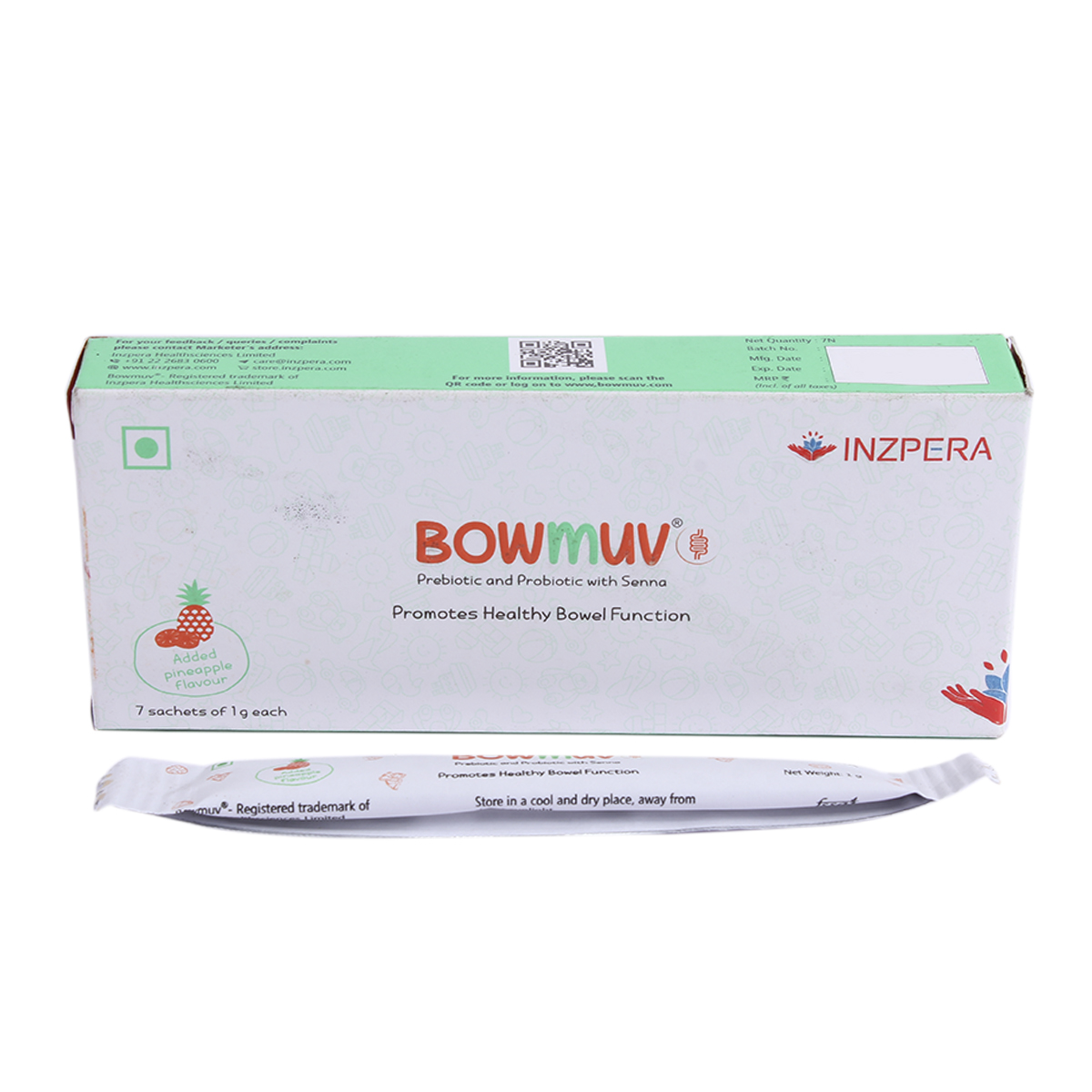 Bowmuv Pineapple Flavour Sachet 7 x 1 gm, Pack of 1 Sachet Bowmuv Pineapple Flavour Sachet 7 x 1 gm, Pack of 1 Sachet