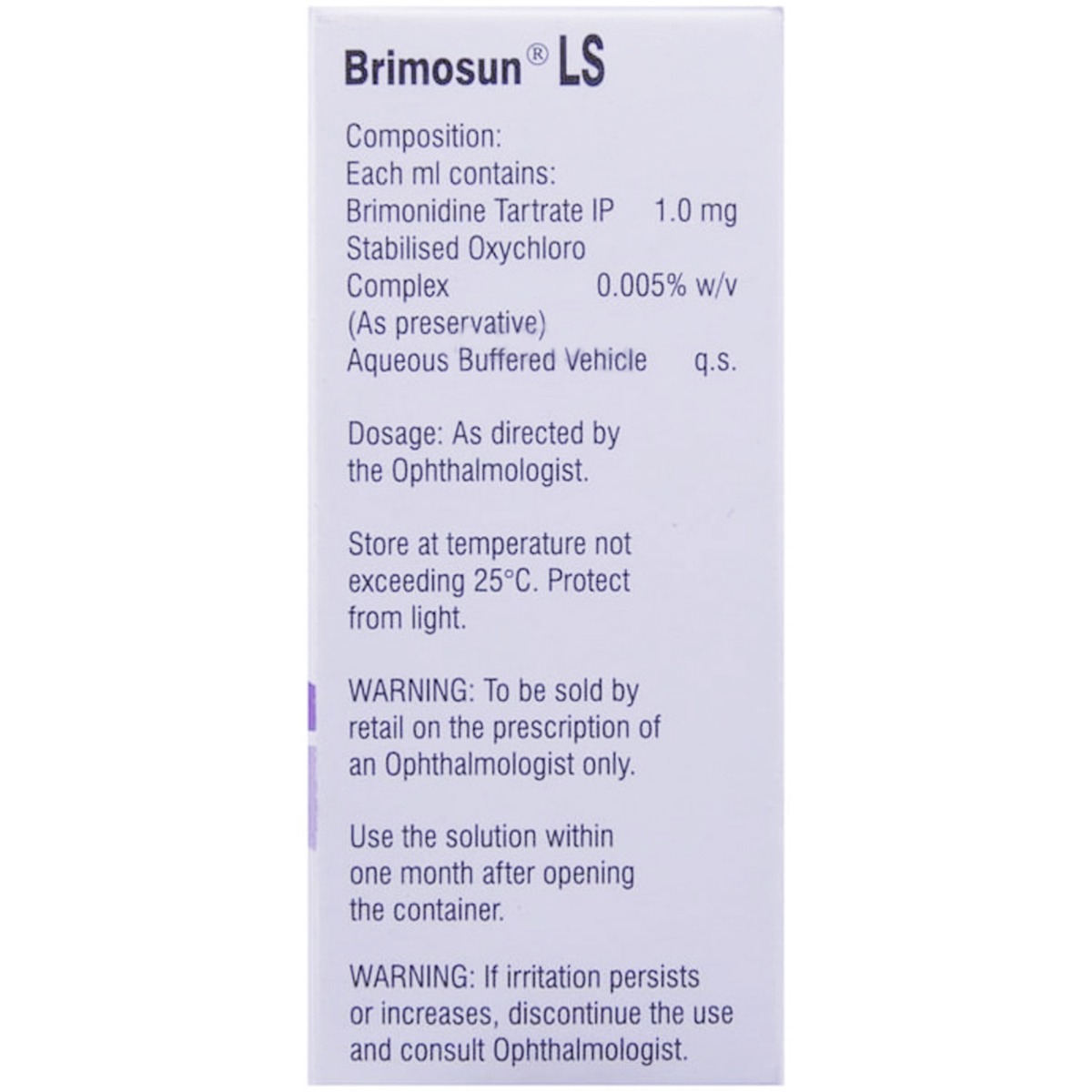 Brimosun LS Eye Drops 5 ml, Pack of 1 EYE DROPS Brimosun LS Eye Drops 5 ml, Pack of 1 EYE DROPS
