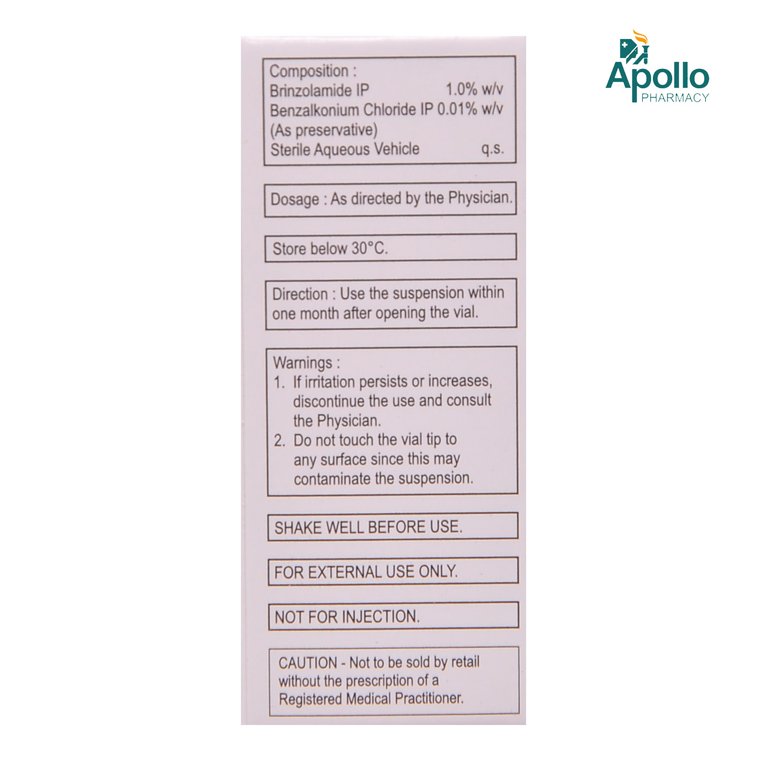 Brinzox Eye Drops 5 ml, Pack of 1 EYE DROPS Brinzox Eye Drops 5 ml, Pack of 1 EYE DROPS