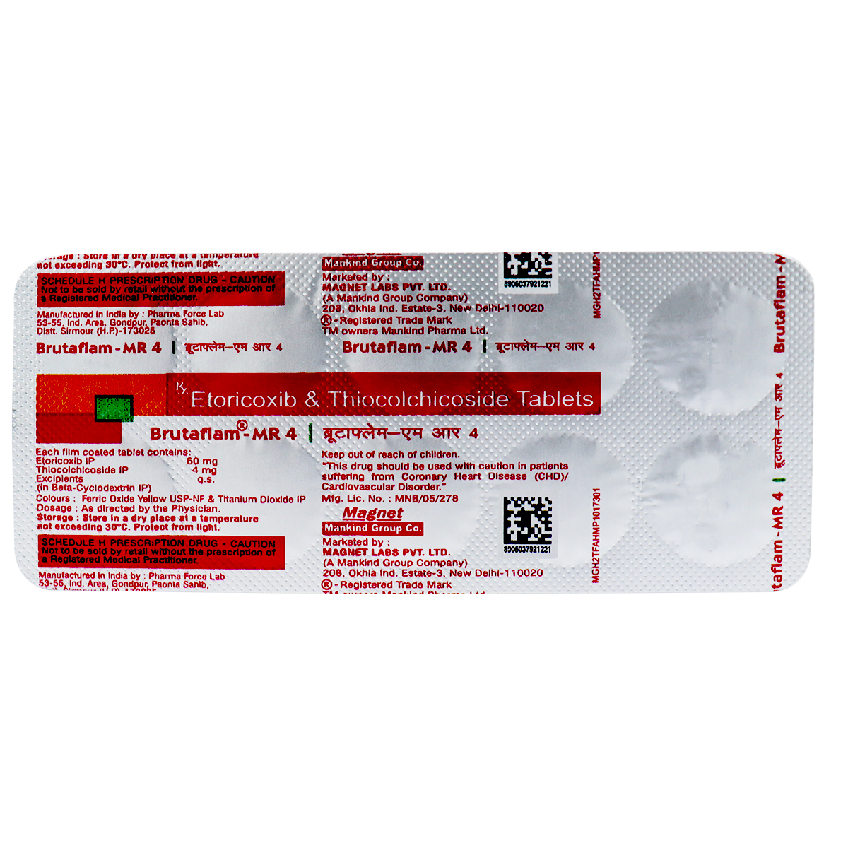 Brutaflam-MR 4 Tablet 10's, Pack of 10 TabletS Brutaflam-MR 4 Tablet 10's, Pack of 10 TabletS