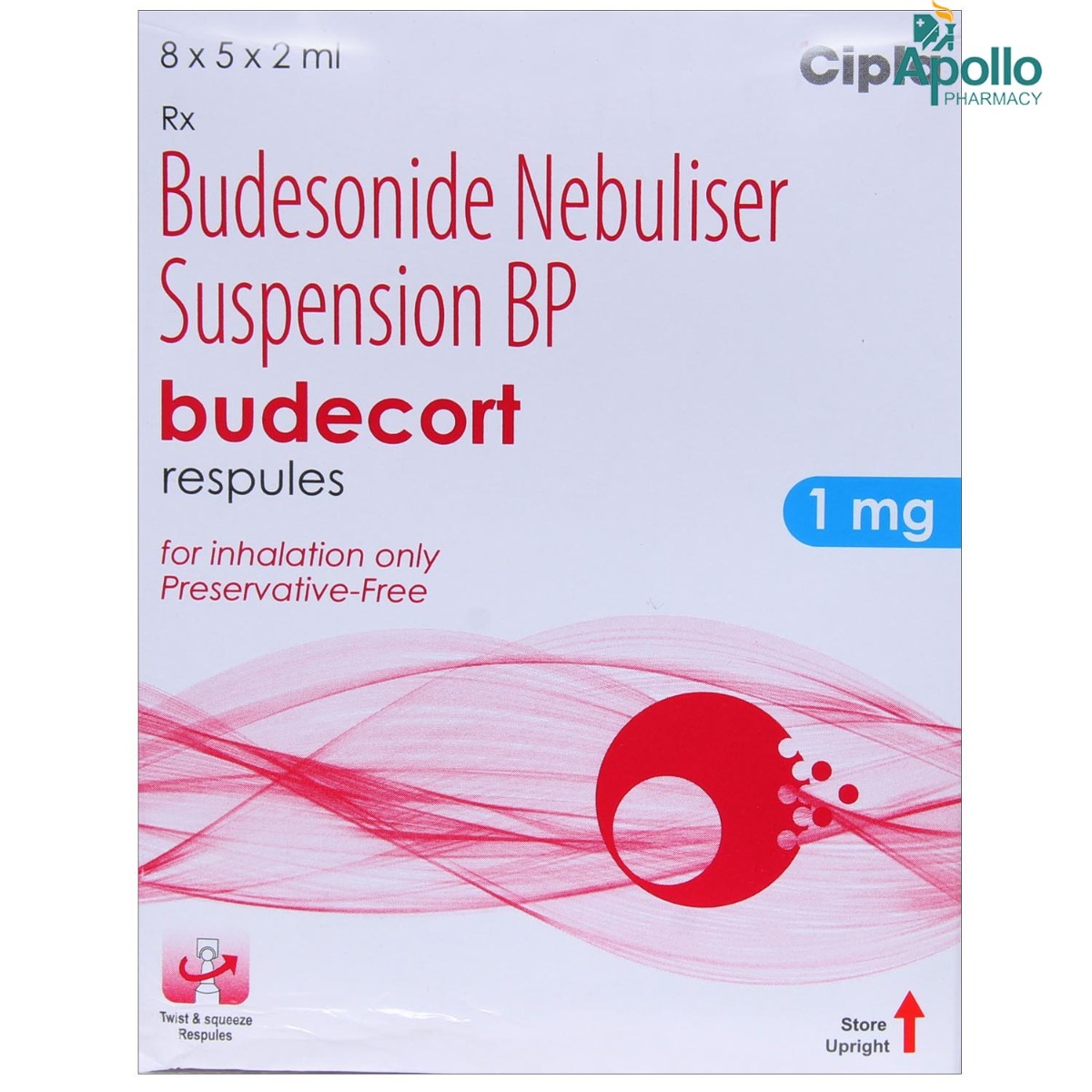 Budecort 1 mg Respules 5 x 2 ml, Pack of 5 SUSPENSIONS Budecort 1 mg Respules 5 x 2 ml, Pack of 5 SUSPENSIONS