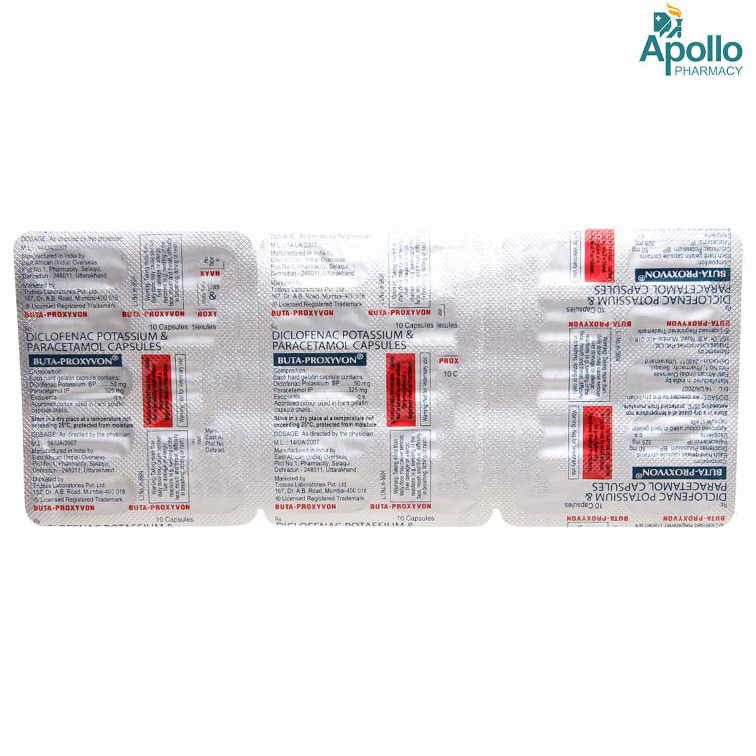 Buta Proxyvon Capsule 10's, Pack of 10 CAPSULES Buta Proxyvon Capsule 10's, Pack of 10 CAPSULES