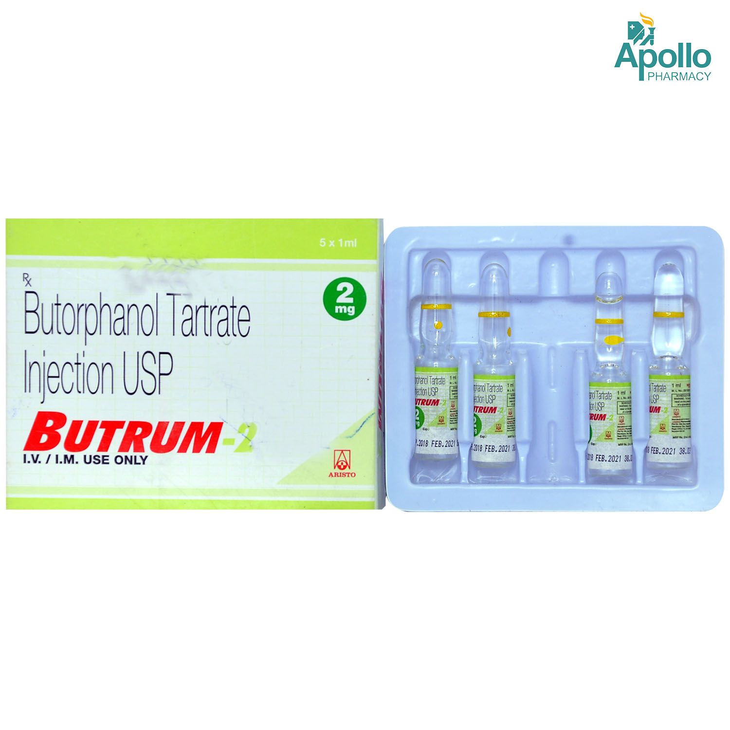 Butrum 2 mg Injection 1's, Pack of 1 Injection Butrum 2 mg Injection 1's, Pack of 1 Injection