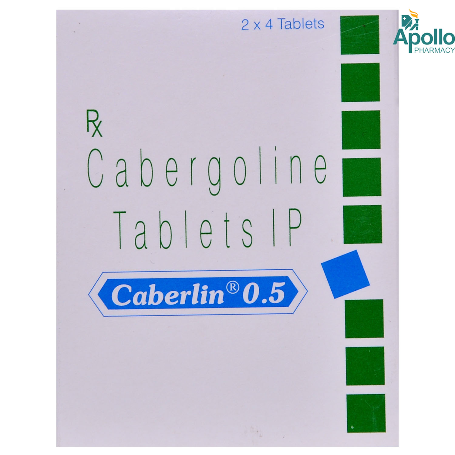 Caberlin 0.5 Tablet 4's, Pack of 4 TABLETS Caberlin 0.5 Tablet 4's, Pack of 4 TABLETS