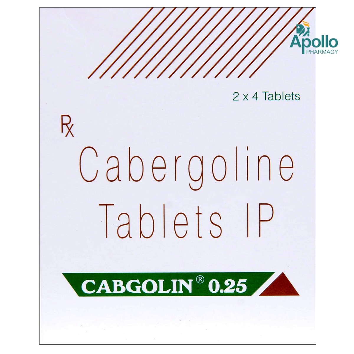 Cabgolin 0.25 Tablet 4's, Pack of 4 TABLETS Cabgolin 0.25 Tablet 4's, Pack of 4 TABLETS