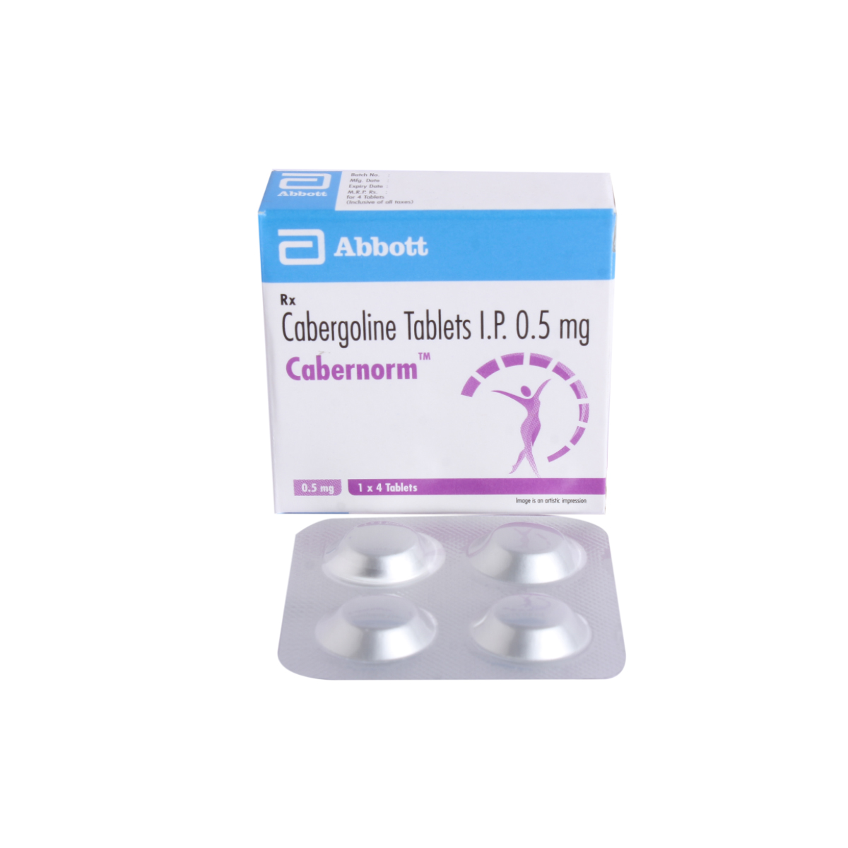 Cabernorm 0.5 Tablet 4's, Pack of 4 TABLETS Cabernorm 0.5 Tablet 4's, Pack of 4 TABLETS