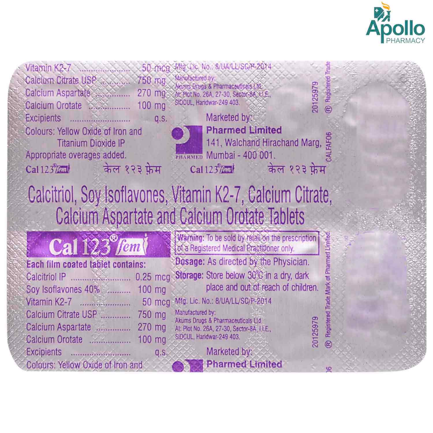 Cal 123 Fem Tablet 10's, Pack of 10 TABLETS Cal 123 Fem Tablet 10's, Pack of 10 TABLETS