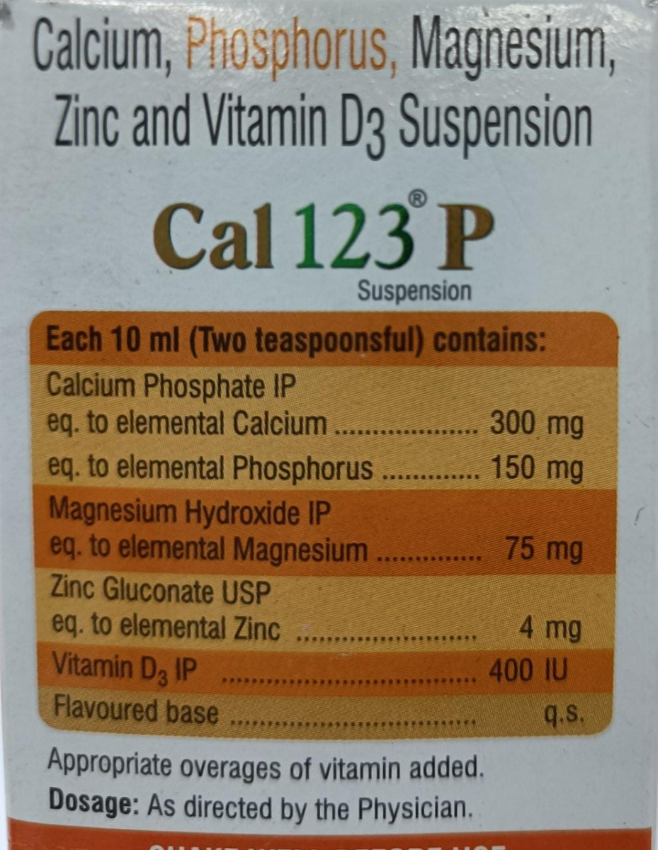 Cal 123 P Suspension 200 ml, Pack of 1 Suspension Cal 123 P Suspension 200 ml, Pack of 1 Suspension