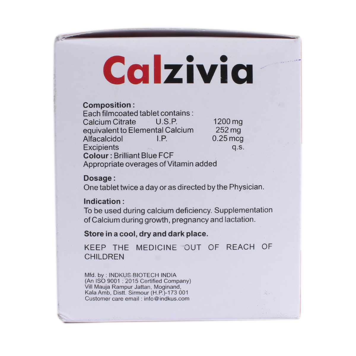 Calzivia Tablet 15's, Pack of 15 TabletS Calzivia Tablet 15's, Pack of 15 TabletS