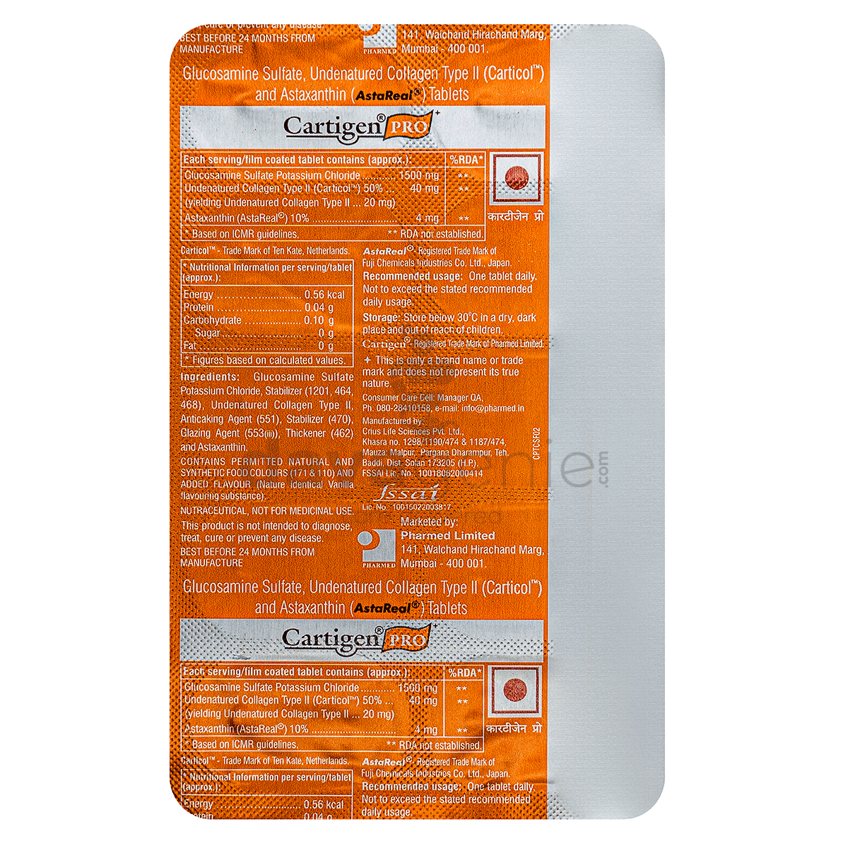 Cartigen Pro Tablet 10's, Pack of 10 TABLETS Cartigen Pro Tablet 10's, Pack of 10 TABLETS